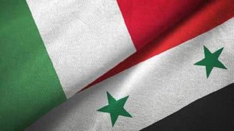 علم إيطاليا - سوريا