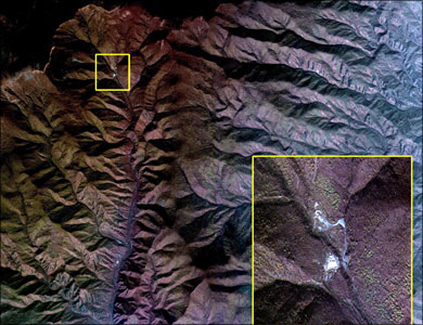 صورة بالقمر الصناعي للموقع الذي أجرت فيه كوريا الشمالية تجربتين نوويتين 