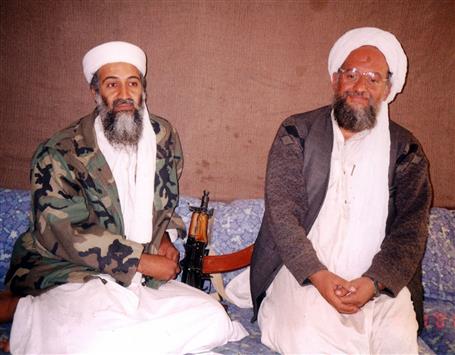 صورة تجمع بن لادن والظواهري (عن الانترنت)