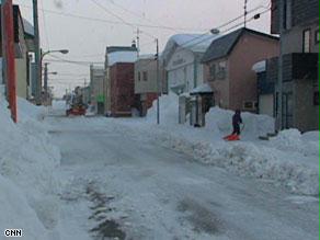 فصل الشتاء في منطقة نوماتا يكاد لا يفارق السكان هناك.